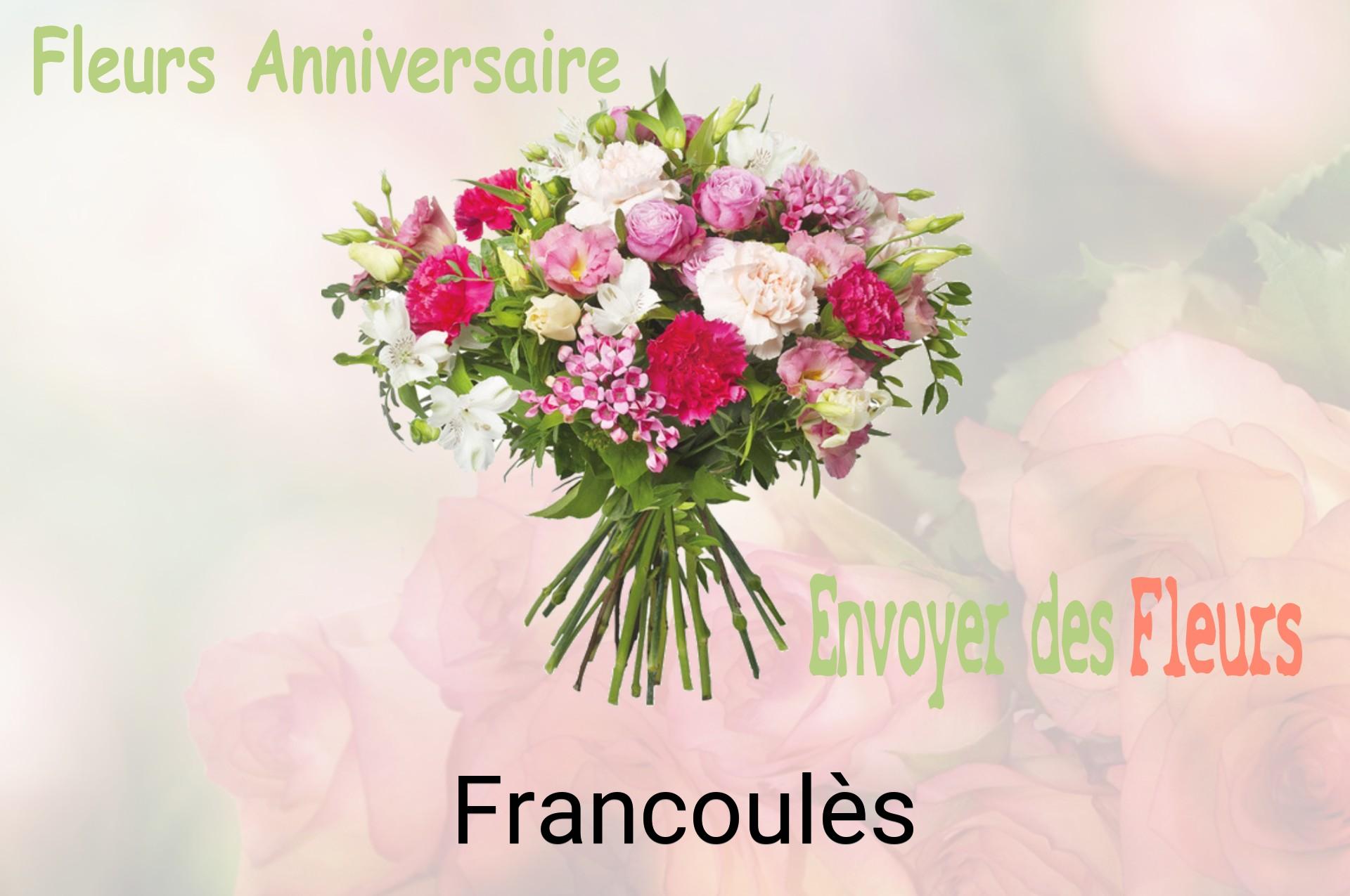 Bouquet de fleurs d’anniversaire livré à Francoulès