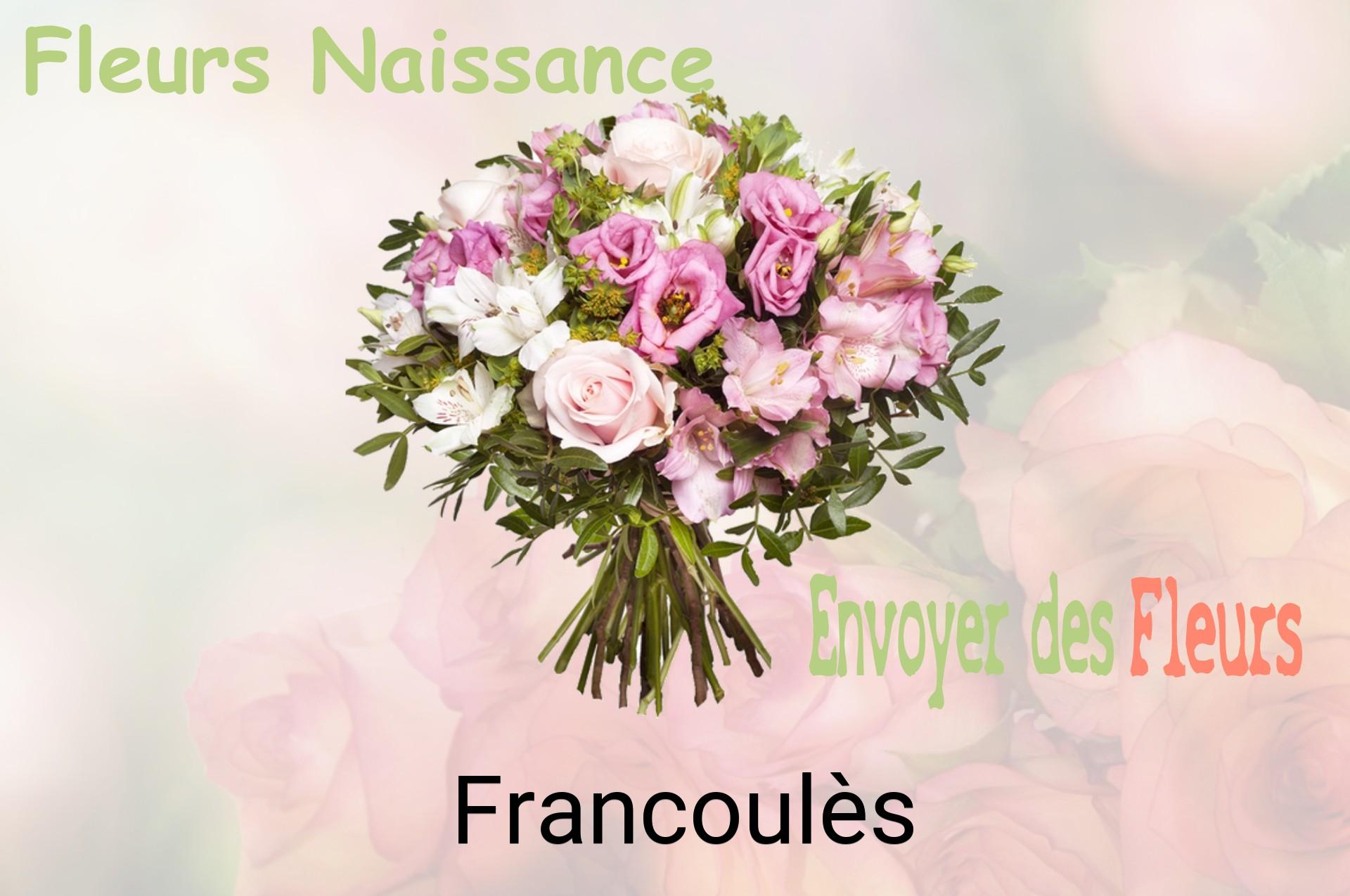 Bouquet de fleurs de naissance livré à Francoulès